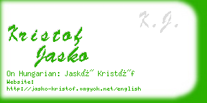 kristof jasko business card